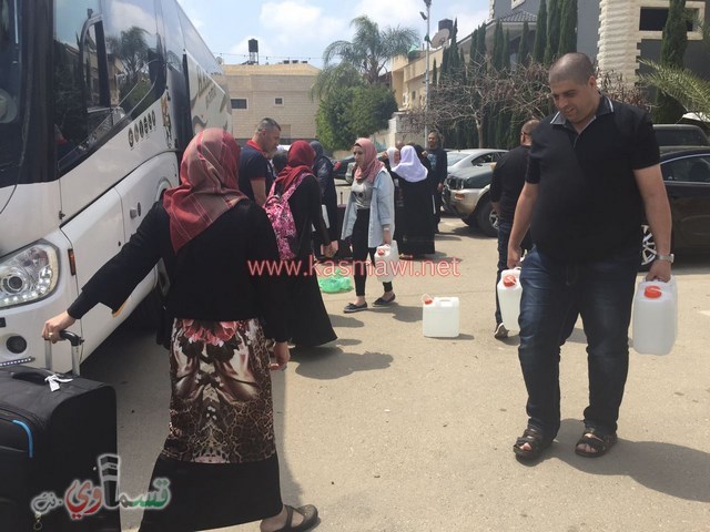 كفرقاسم - فيديو : حافلة الاداري وهبي الشناعه تصل بسلام بلد  الشهداء ويصرح  السفر قطعة من العذاب ولكن وجب على المسؤولين تقييم ما حدث من تقصير في عمرات الربيع  